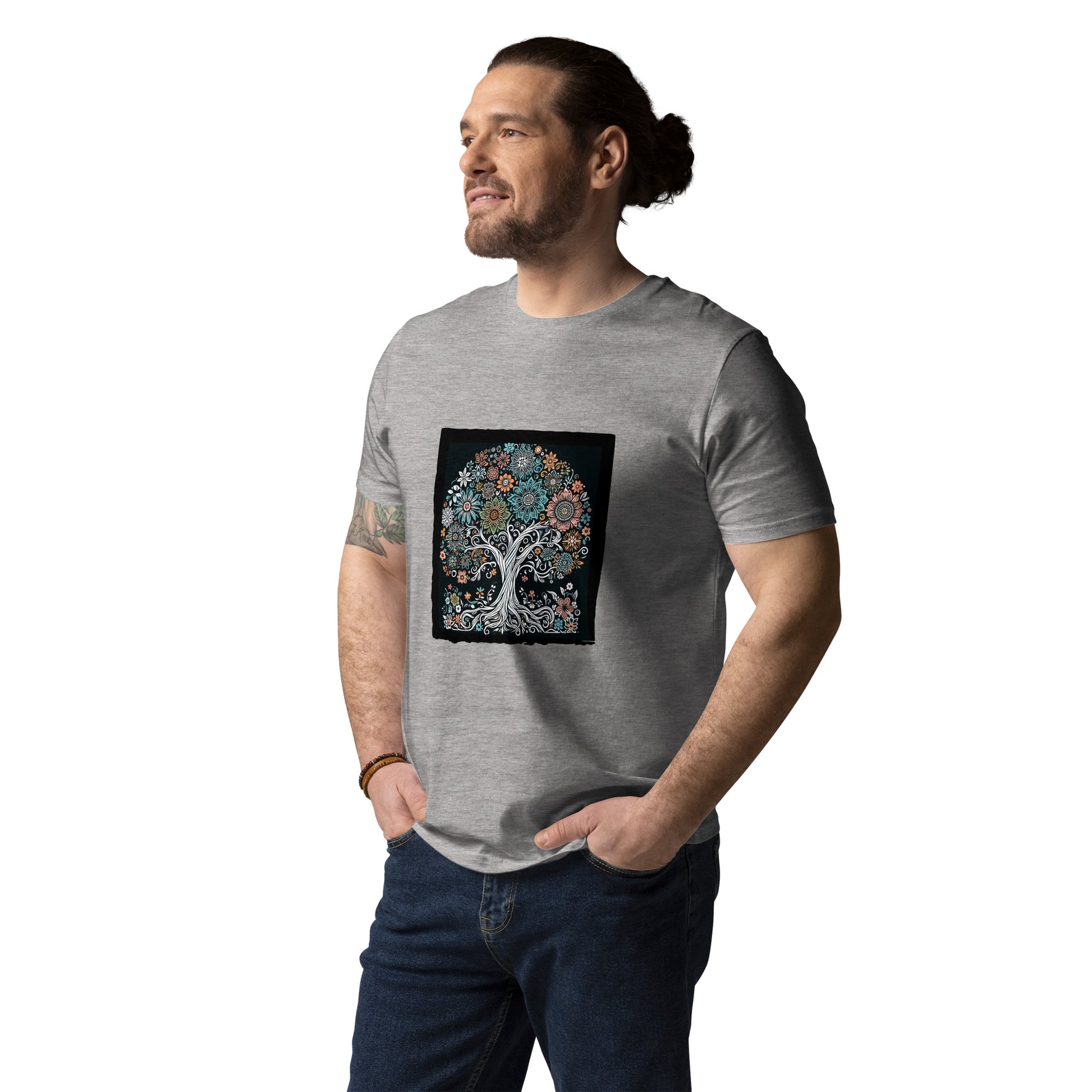 Dieses Unisex-T-Shirt aus 100 % ringgesponnener Bio-Baumwolle ist ein absolutes Muss. Es ist hochwertig, super bequem und das Beste von allem – umweltfreundlich.  Dieses Produkt ist Teil meiner "Baum des Lebens"-Kollektion!  • 100 % ringgesponnene Bio-Baumwolle 