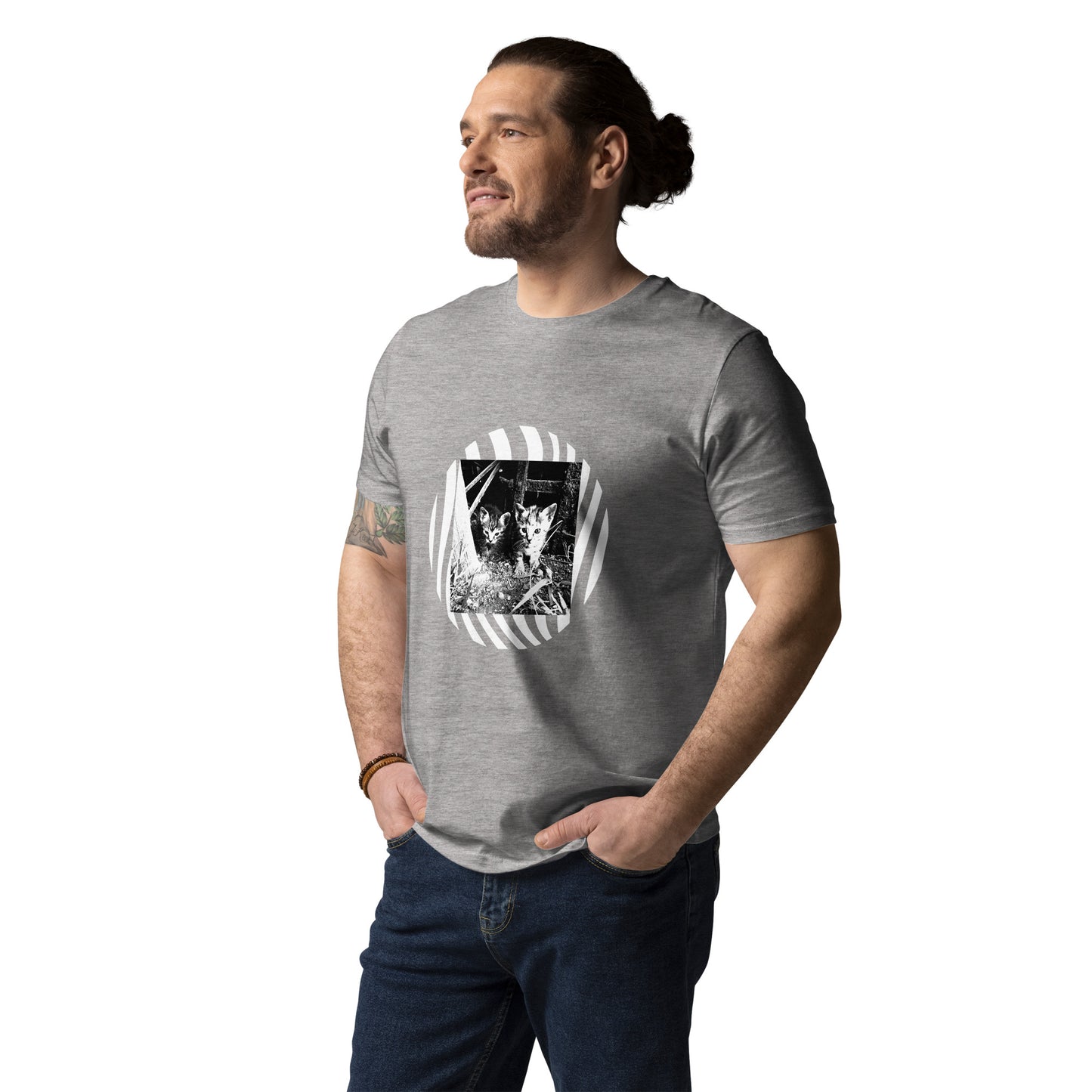 Unisex-Bio-Baumwoll-T-Shirt | Stanley/Stella STTU169 mit dem Motiv 'Katzen'