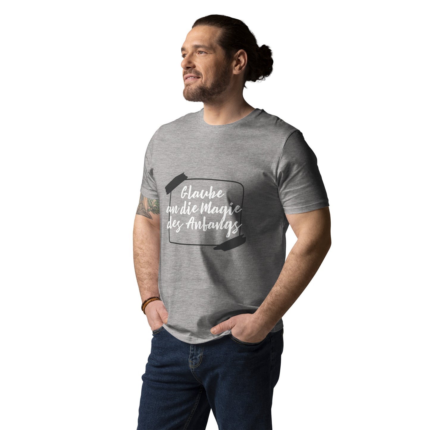 Unisex-Bio-Baumwoll-T-Shirt 'Glaube an die Magie des Anfangs'