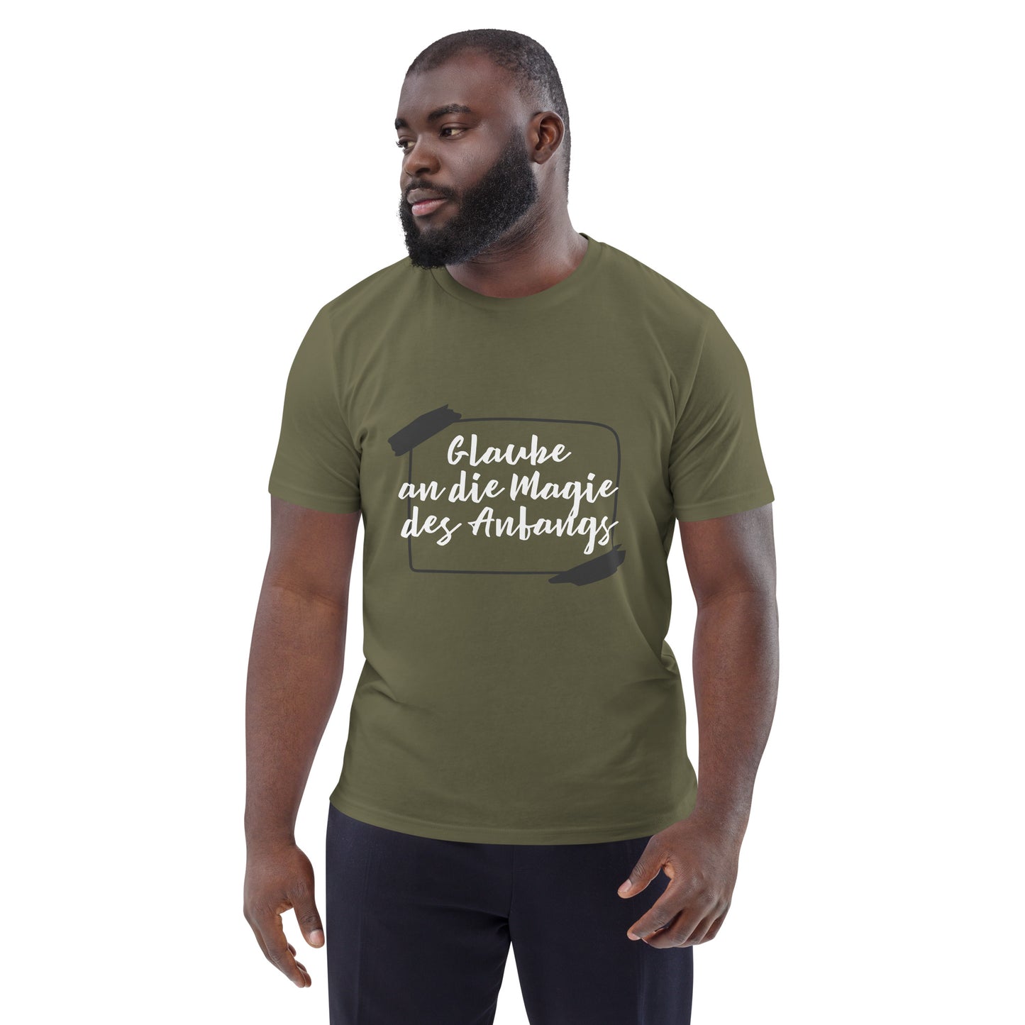 Unisex-Bio-Baumwoll-T-Shirt 'Glaube an die Magie des Anfangs'