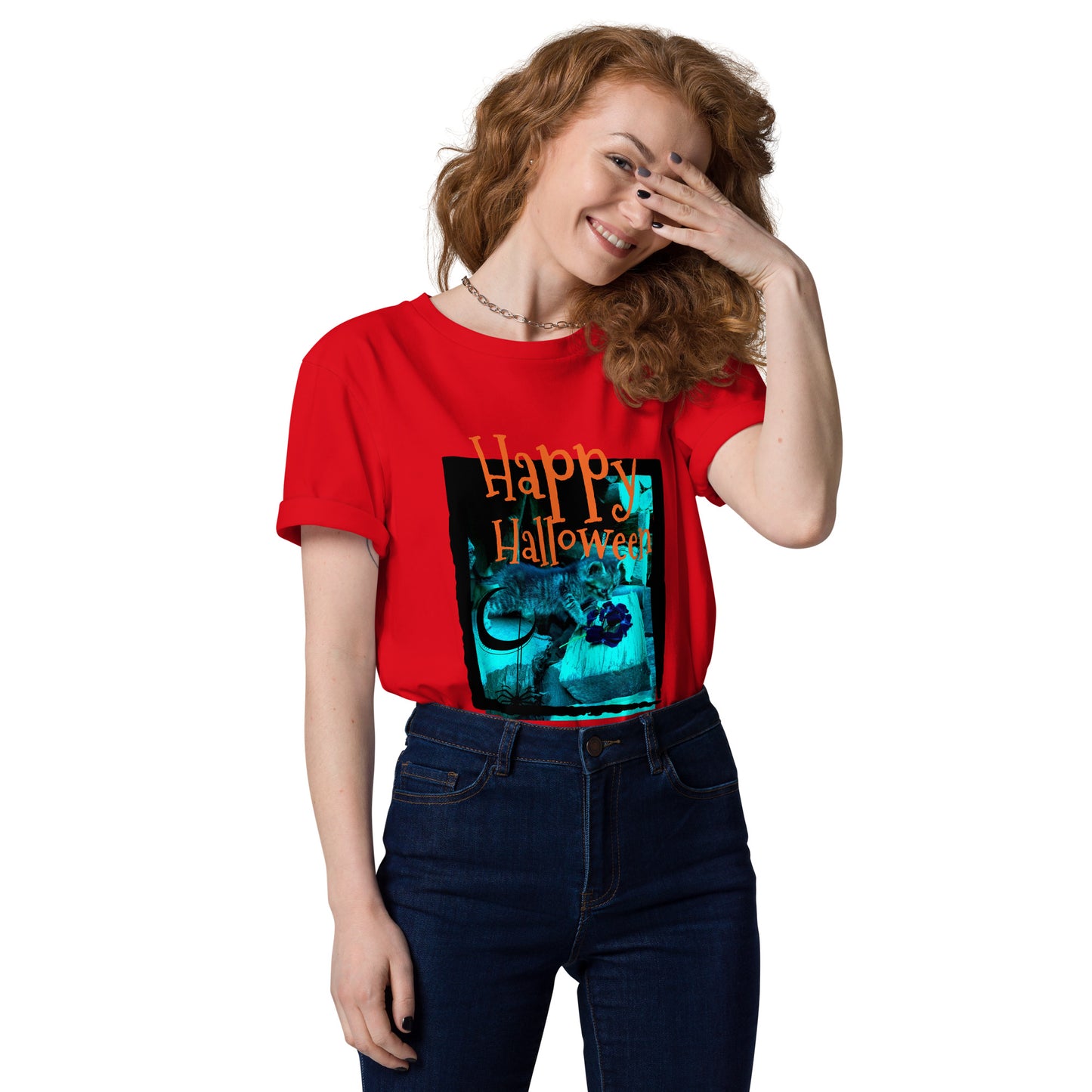 Unisex-Bio-Baumwoll-T-Shirt | Stanley/Stella STTU169 "Happy Halloween"