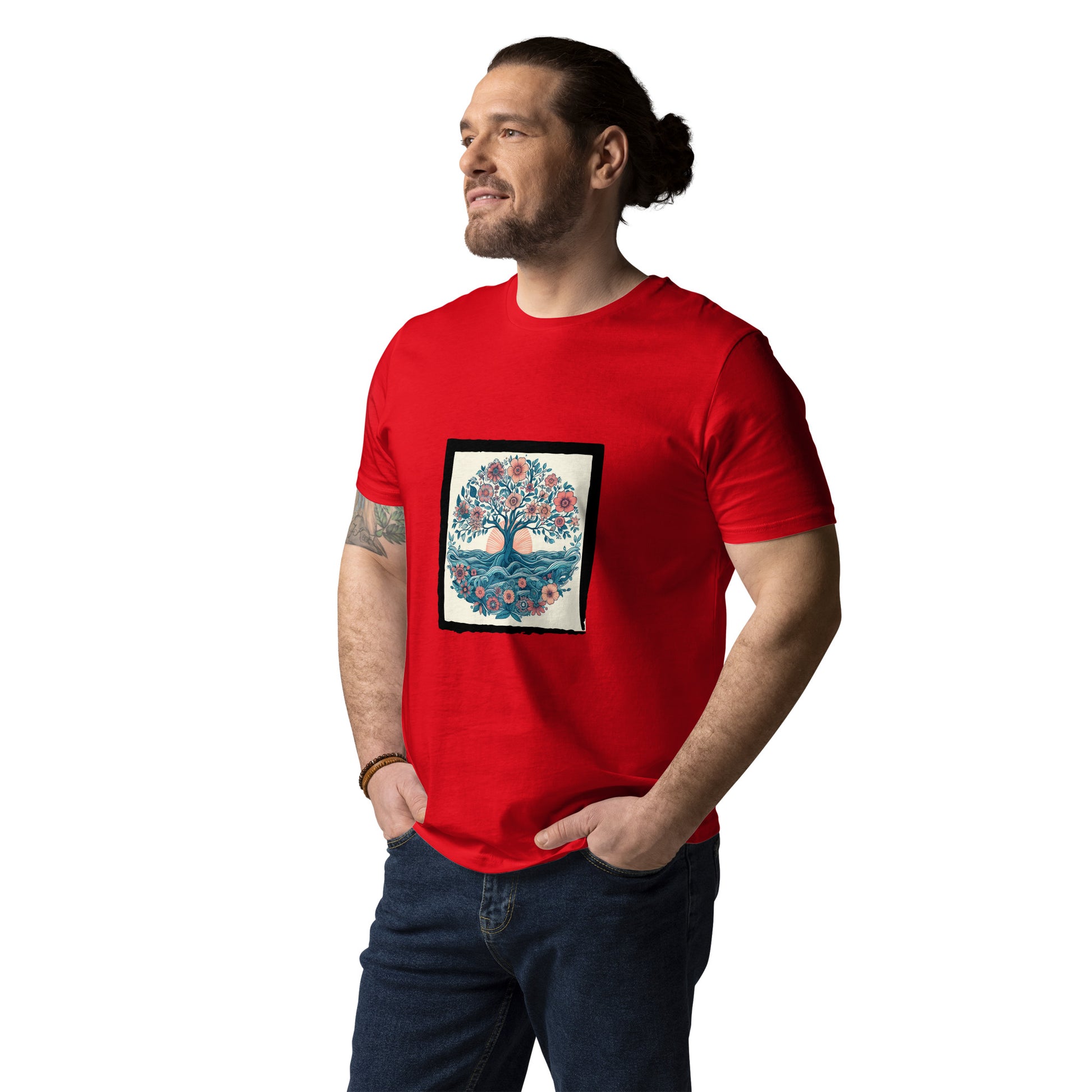 Dieses Unisex-T-Shirt aus 100 % ringgesponnener Bio-Baumwolle ist ein absolutes Muss. Es ist hochwertig, super bequem und das Beste von allem – umweltfreundlich.  Dieses Produkt ist Teil meiner "Baum des Lebens"-Kollektion!  • 100 % ringgesponnene Bio-Baumwolle 