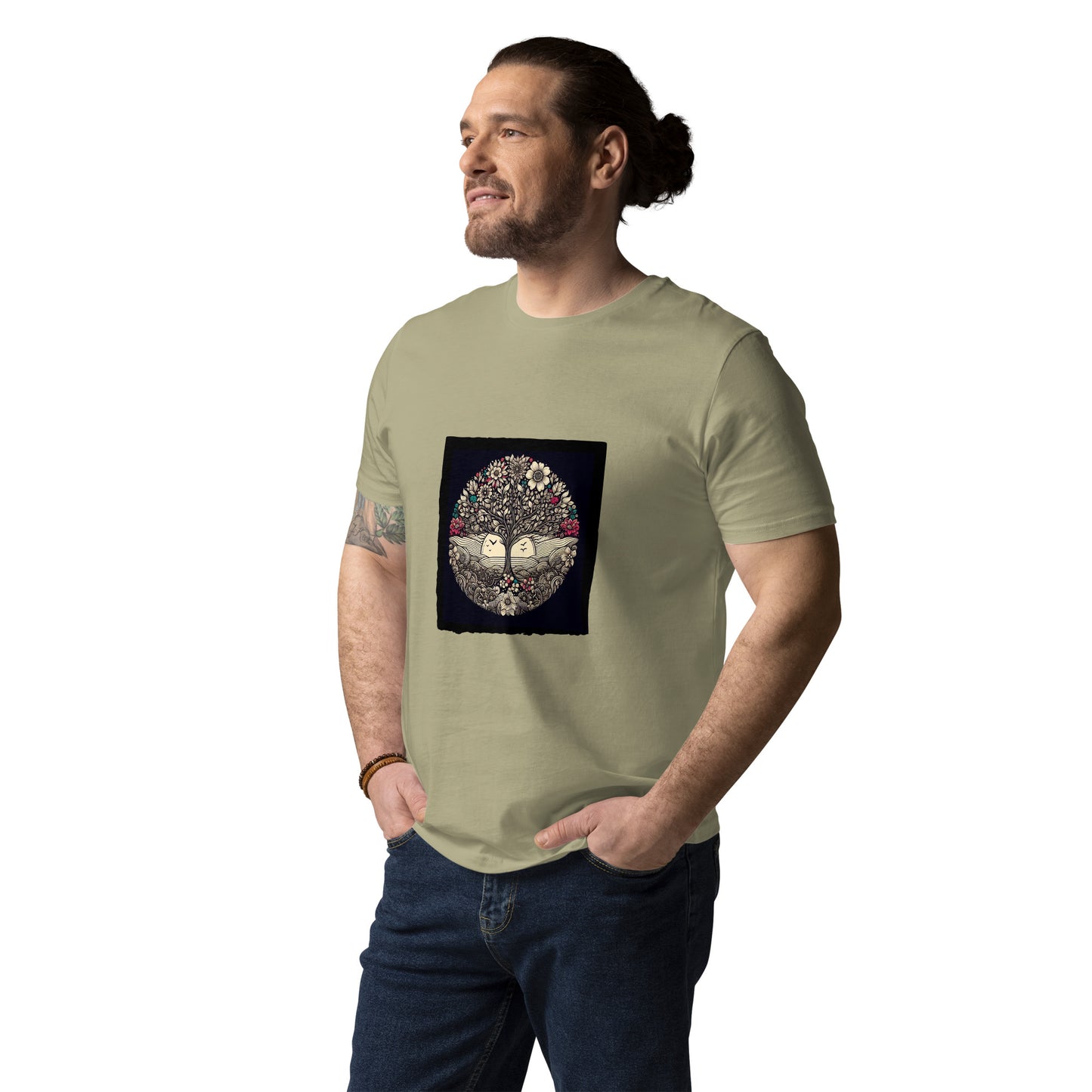 Dieses Unisex-T-Shirt aus 100 % ringgesponnener Bio-Baumwolle ist ein absolutes Muss. Es ist hochwertig, super bequem und das Beste von allem – umweltfreundlich.  Dieses Produkt ist Teil meiner "Baum des Lebens"-Kollektion!  • 100 % ringgesponnene Bio-Baumwolle 