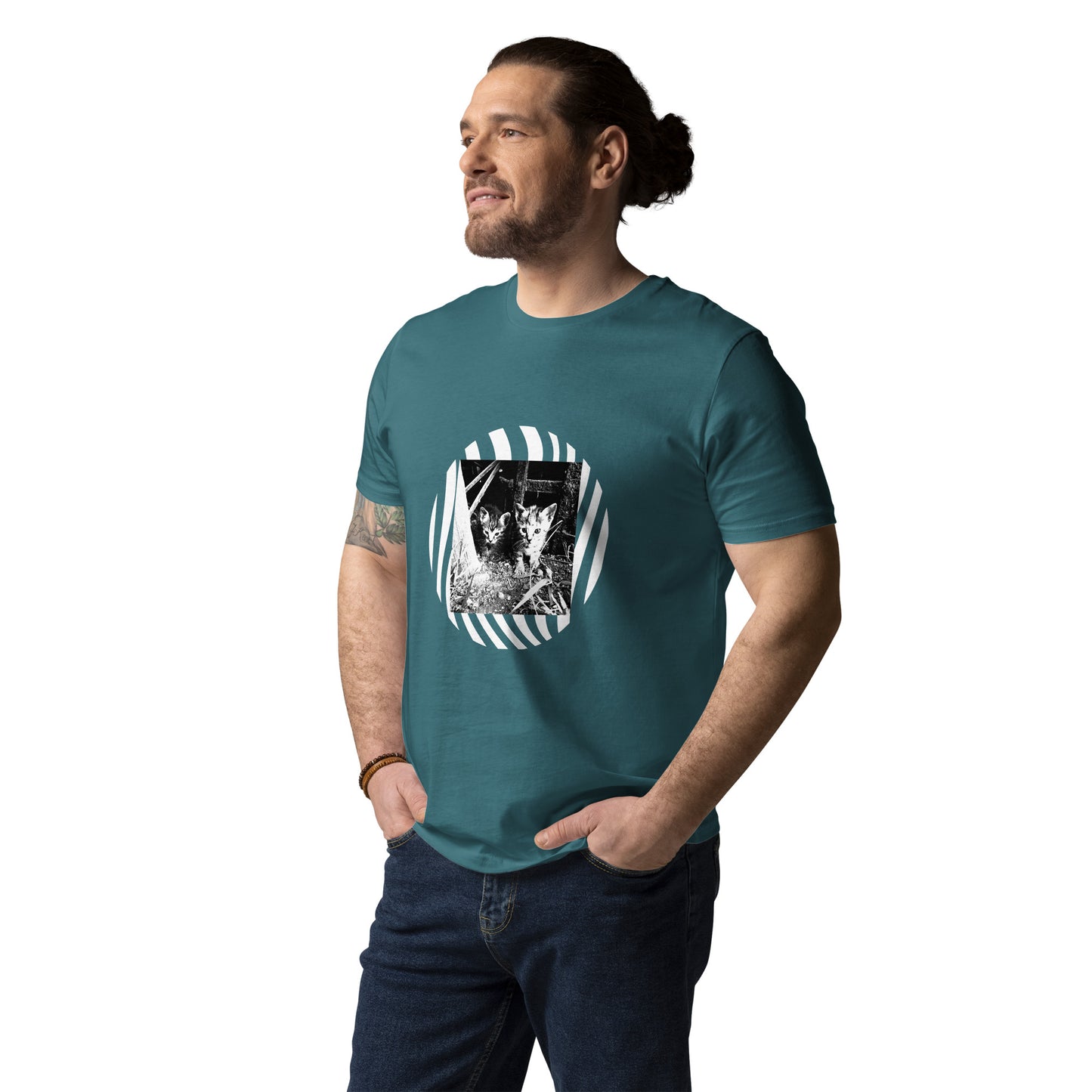 Unisex-Bio-Baumwoll-T-Shirt | Stanley/Stella STTU169 mit dem Motiv 'Katzen'