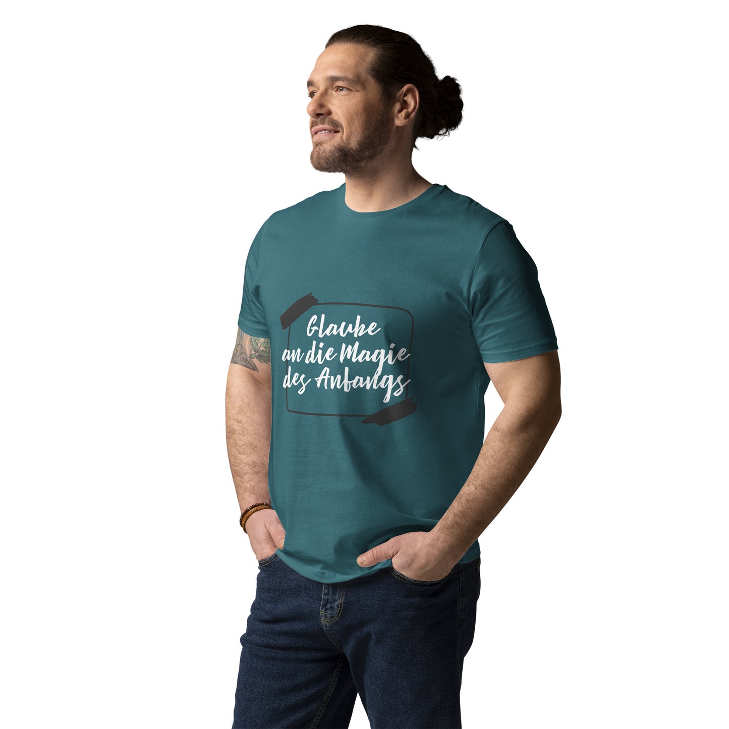 Unisex-Bio-Baumwoll-T-Shirt 'Glaube an die Magie des Anfangs'