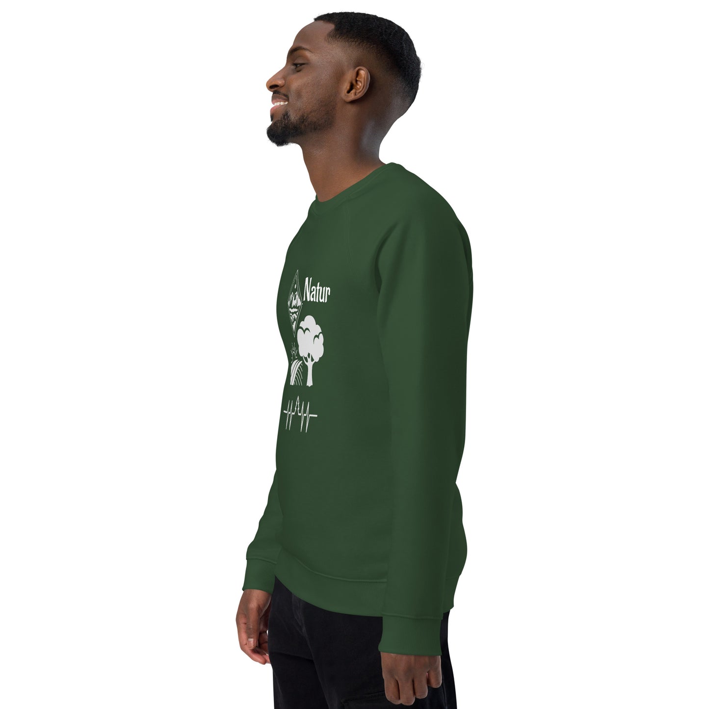 Unisex Bio-Raglan-Pullover mit dem Motiv 'Natur'