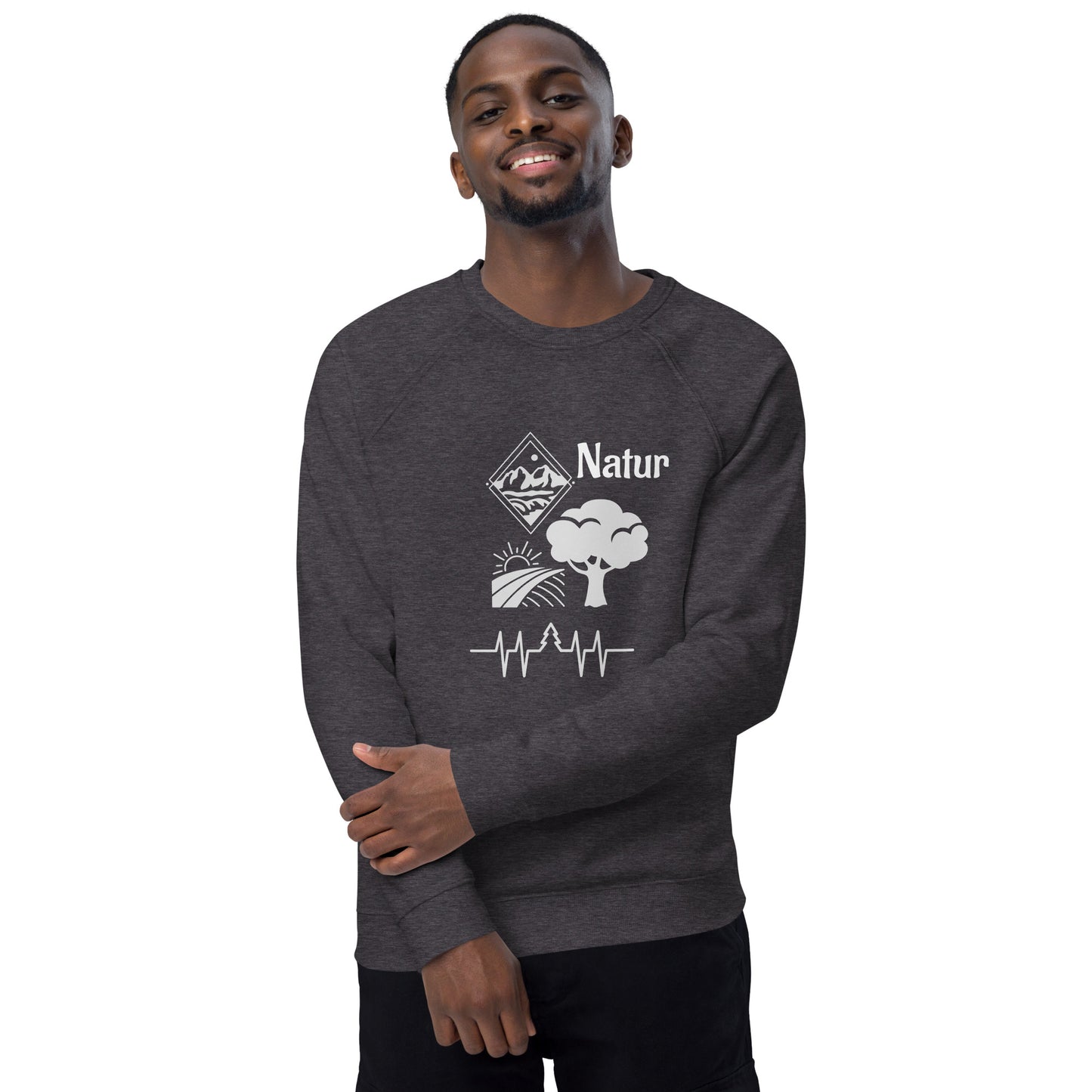 Unisex Bio-Raglan-Pullover mit dem Motiv 'Natur'