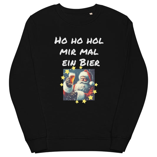 Der Unisex-Bio-Pullover ist aus organischen und recycelten Materialien hergestellt und fühlt sich weich und kuschelig an. Es hat eingesetzte Ärmel, 2×2 Rippen am Kragen und ein abgesetztes Nackenband. Bestelle dein nächstes umweltfreundliches Essential und zeige Stil! 'Weihnachten'