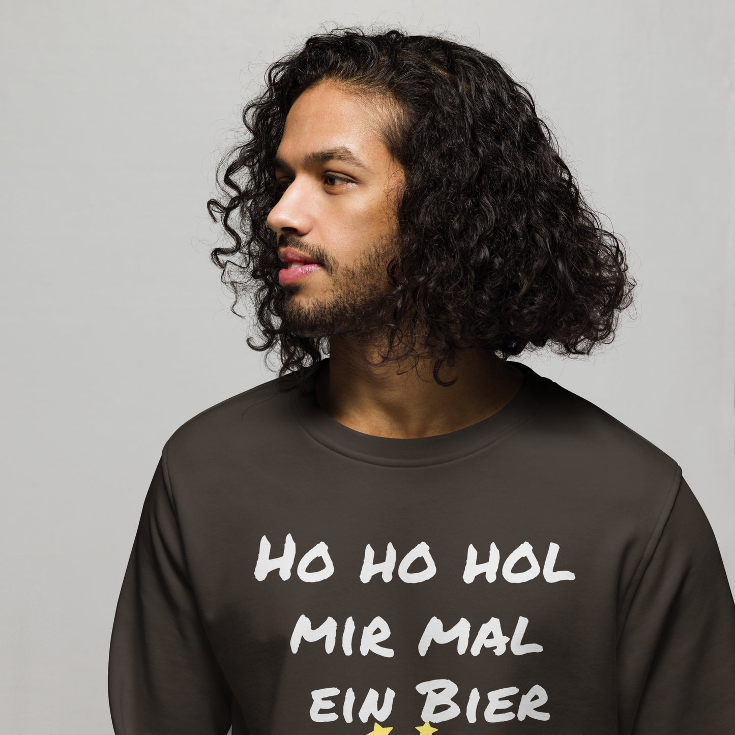 Unisex Bio-Pullover/Organischer Pullover | SOL'S 03574  'Ho ho hol mir Mal ein Bier'