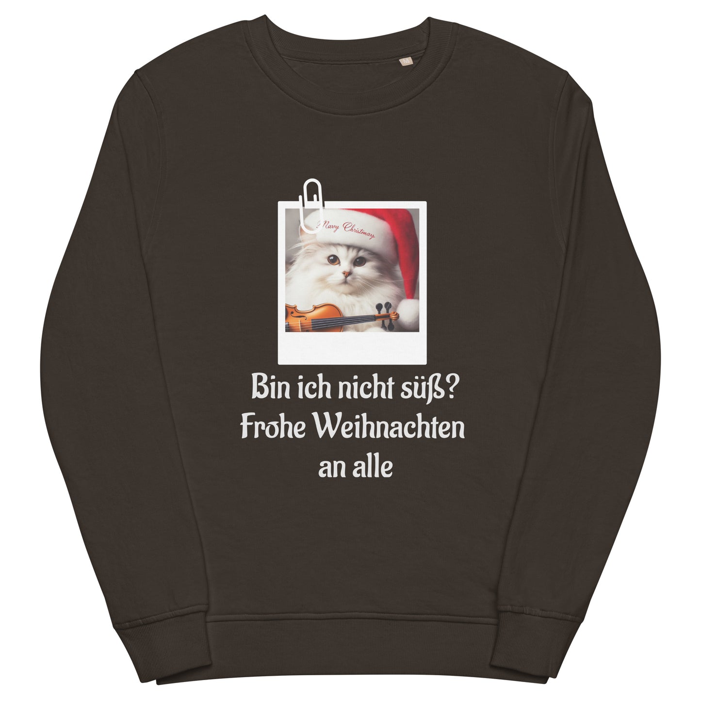 Unisex Bio-Pullover/Organischer Pullover | SOL'S 03574 'Frohe Weihnachten an alle'