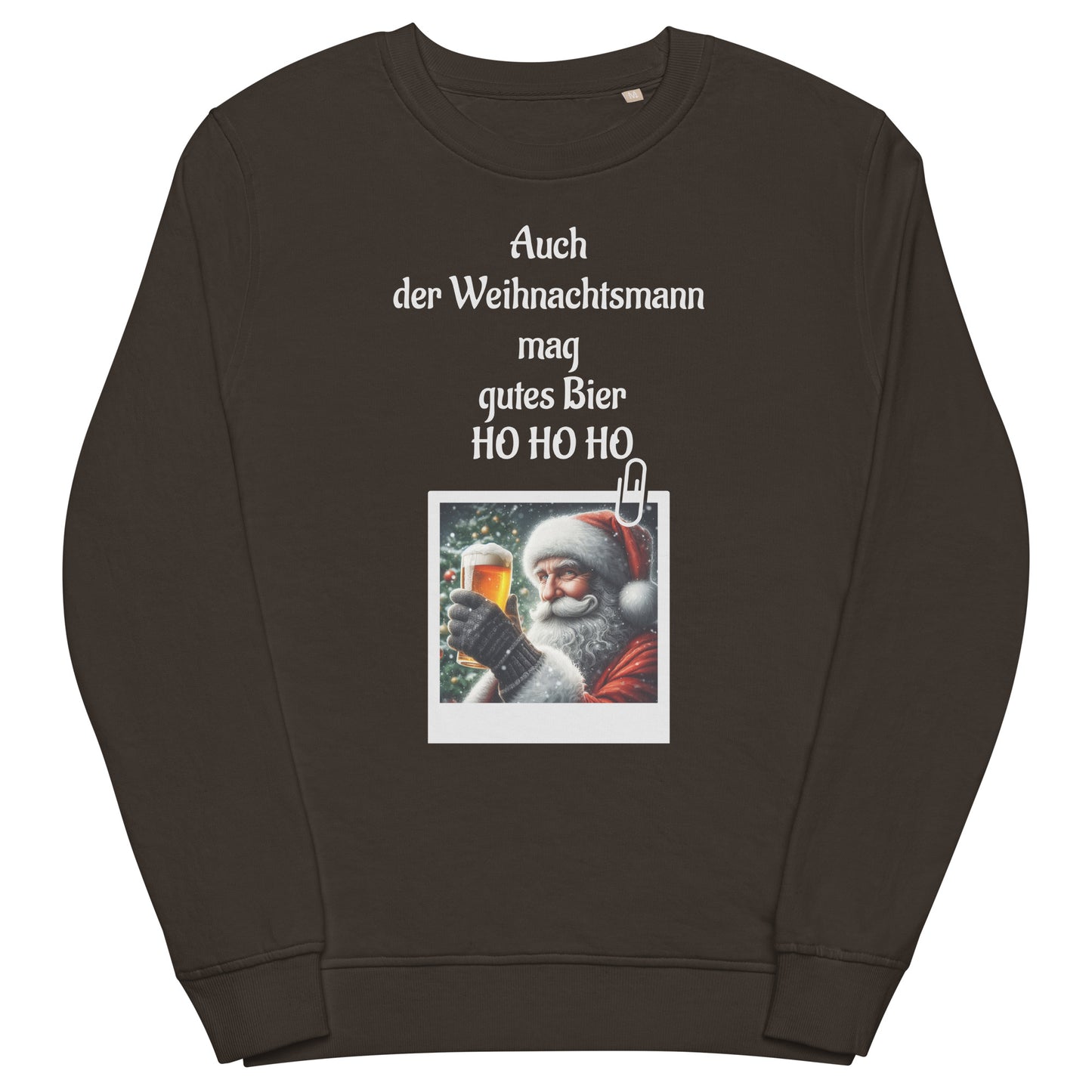 Unisex Bio-Pullover/Organischer Pullover | SOL'S 03574 'Auch der Weihnachtsmann mag gutes Bier'