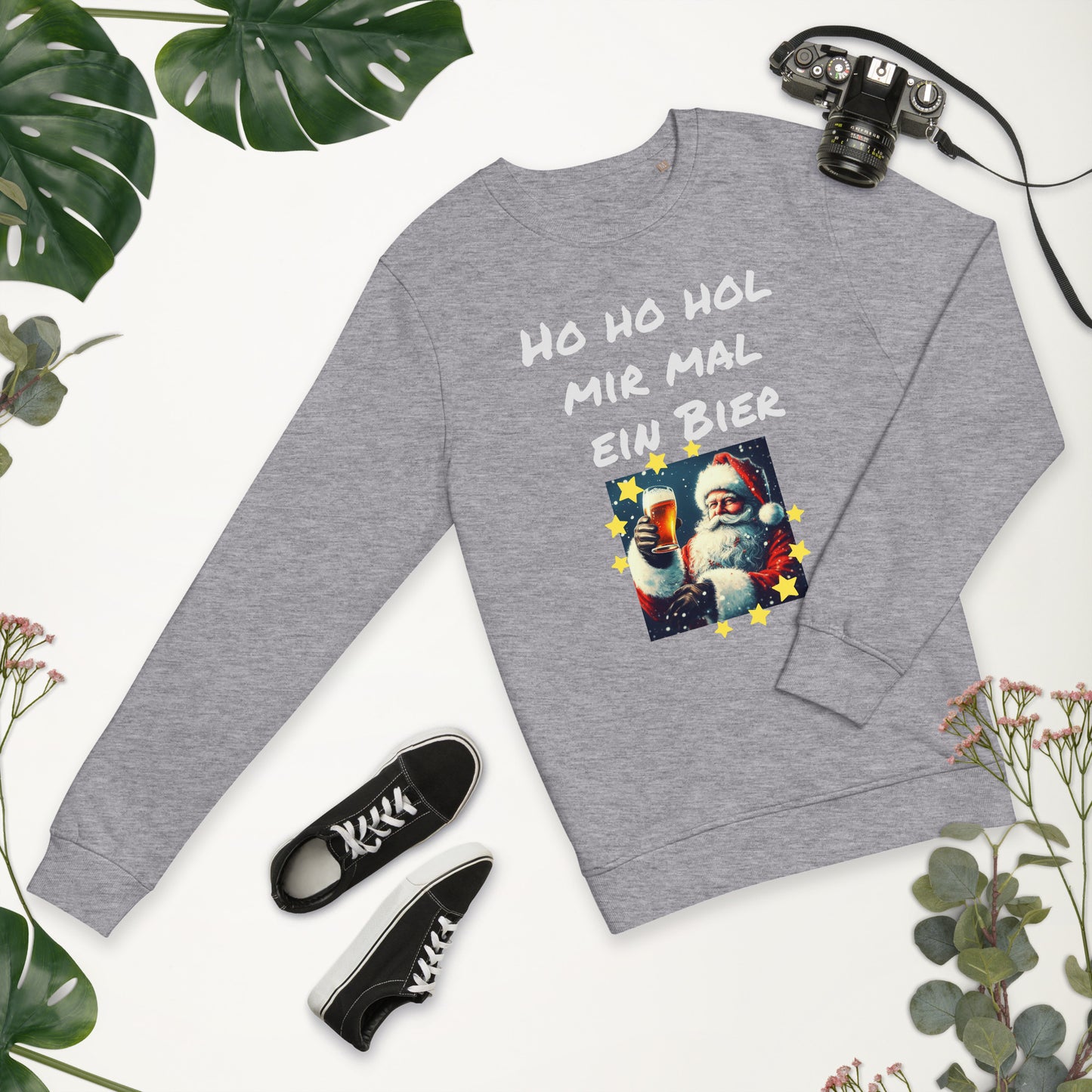 Unisex Bio-Pullover/Organischer Pullover | SOL'S 03574  'Ho ho hol mir Mal ein Bier'