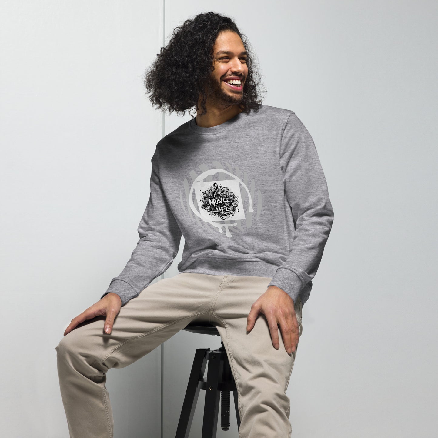 Organischer Unisex-Pullover | SOL'S 03574 'Music is life'