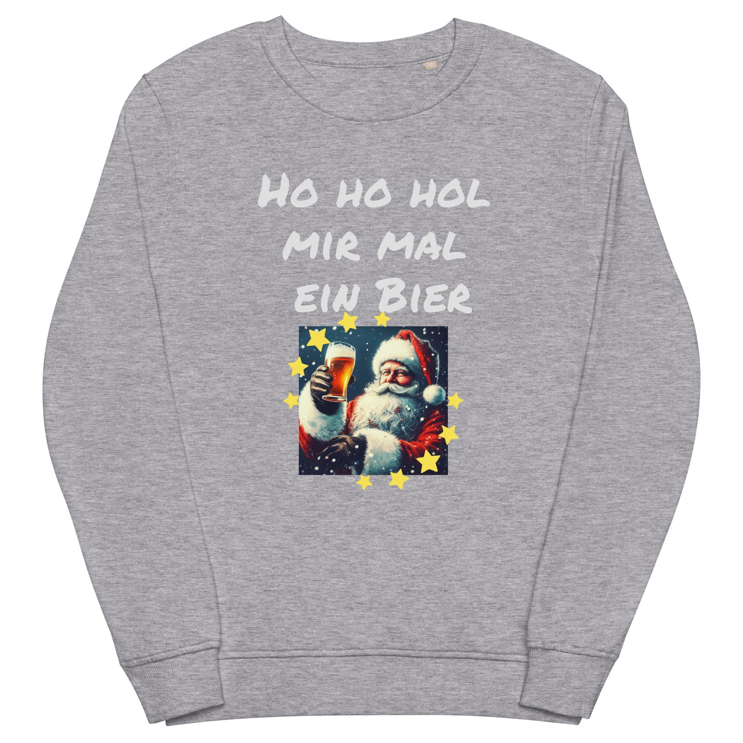 Unisex Bio-Pullover/Organischer Pullover | SOL'S 03574  'Ho ho hol mir Mal ein Bier'