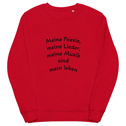 Dieser Unisex-Bio-Pullover besteht aus biologischen und recycelten Materialien und fühlt sich weich und kuschelig an. Es hat eingelassene Ärmel, 2×2 Rippen am Kragen und ein Nackenband aus Eigengewebe. Bestelle dein nächstes umweltfreundliches Lieblingsteil und erobere die Straßen mit Stil!