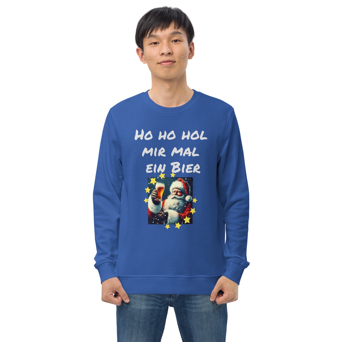 Unisex Bio-Pullover/Organischer Pullover | SOL'S 03574  'Ho ho hol mir Mal ein Bier'