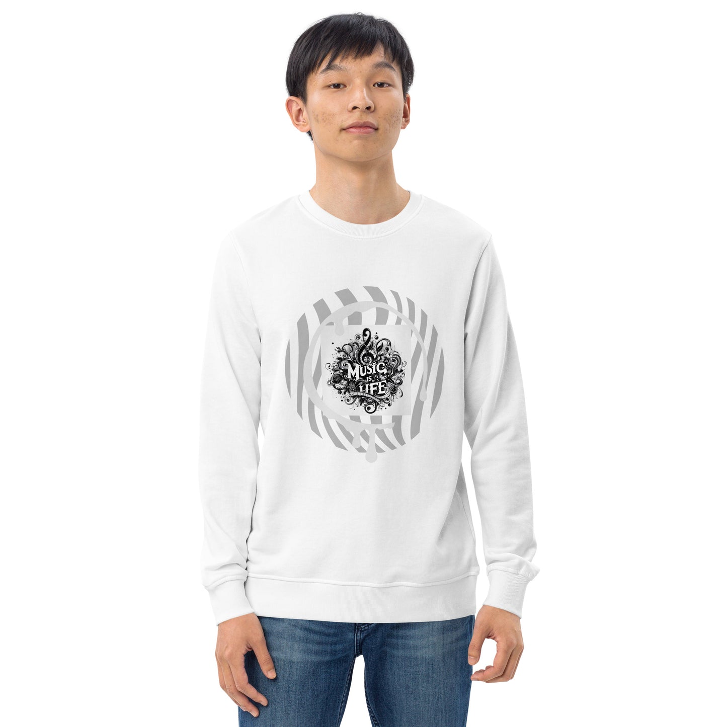 Organischer Unisex-Pullover | SOL'S 03574 'Music is life'