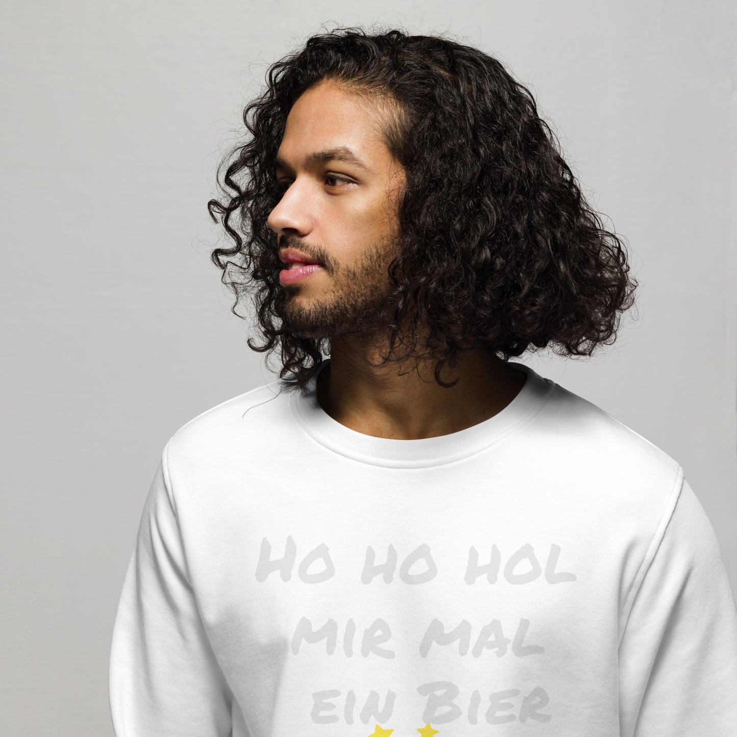 Unisex Bio-Pullover/Organischer Pullover | SOL'S 03574  'Ho ho hol mir Mal ein Bier'