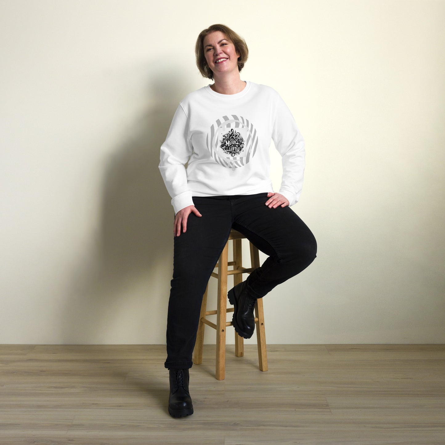 Organischer Unisex-Pullover | SOL'S 03574 'Music is life'