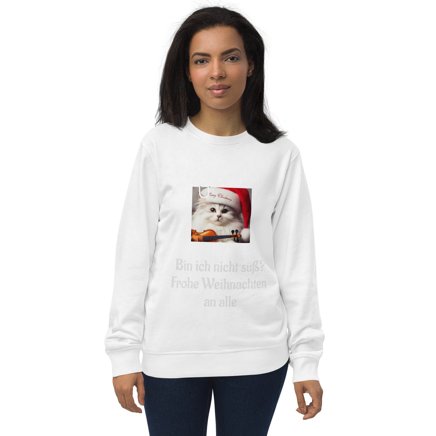 Unisex Bio-Pullover/Organischer Pullover | SOL'S 03574 'Frohe Weihnachten an alle'