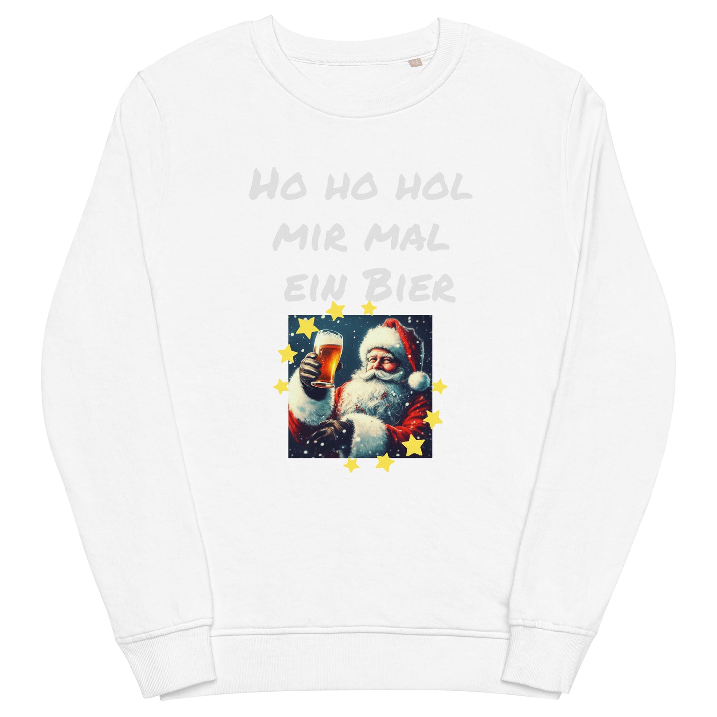 Unisex Bio-Pullover/Organischer Pullover | SOL'S 03574  'Ho ho hol mir Mal ein Bier'