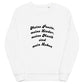 Unisex Bio-Pullover SOL'S 03574 Comet 'Meine Poesie'