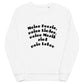 Unisex Bio-Pullover SOL'S 03574 Comet 'Meine Poesie'