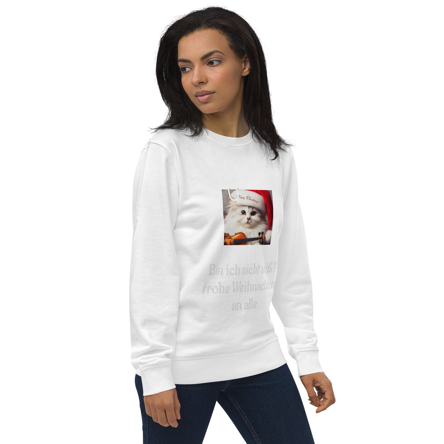 Unisex Bio-Pullover/Organischer Pullover | SOL'S 03574 'Frohe Weihnachten an alle'