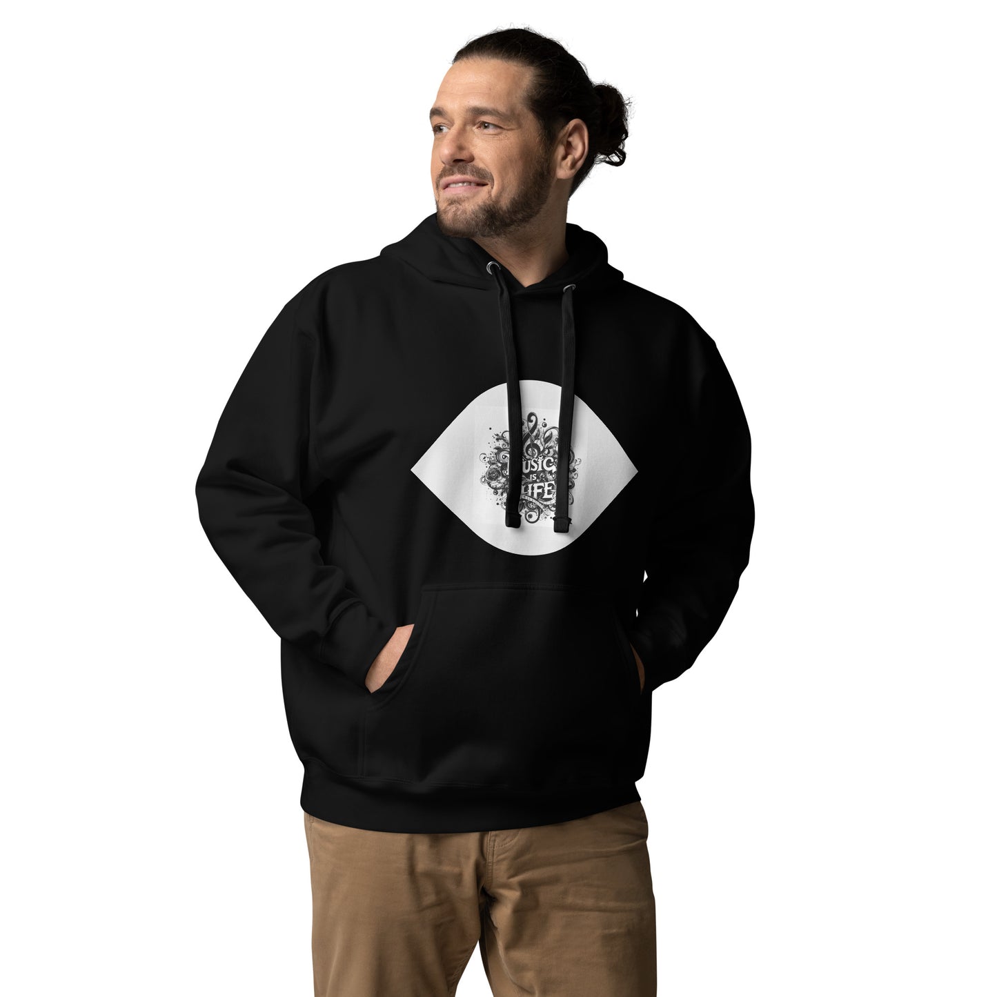 Unisex Premium-Hoodie/Kapuzenpullover | Cotton Heritage M2580 mit dem Motiv 'Music', Teil meiner 'Music is life'-Kollektion