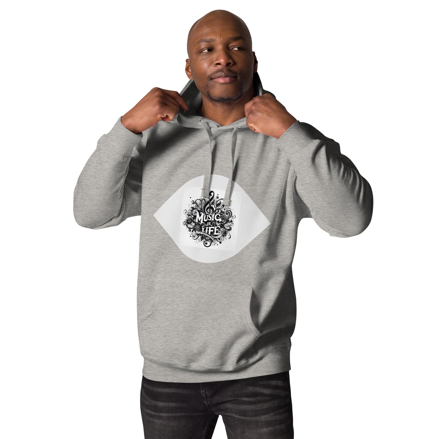 Unisex Premium-Hoodie/Kapuzenpullover | Cotton Heritage M2580 mit dem Motiv 'Music', Teil meiner 'Music is life'-Kollektion