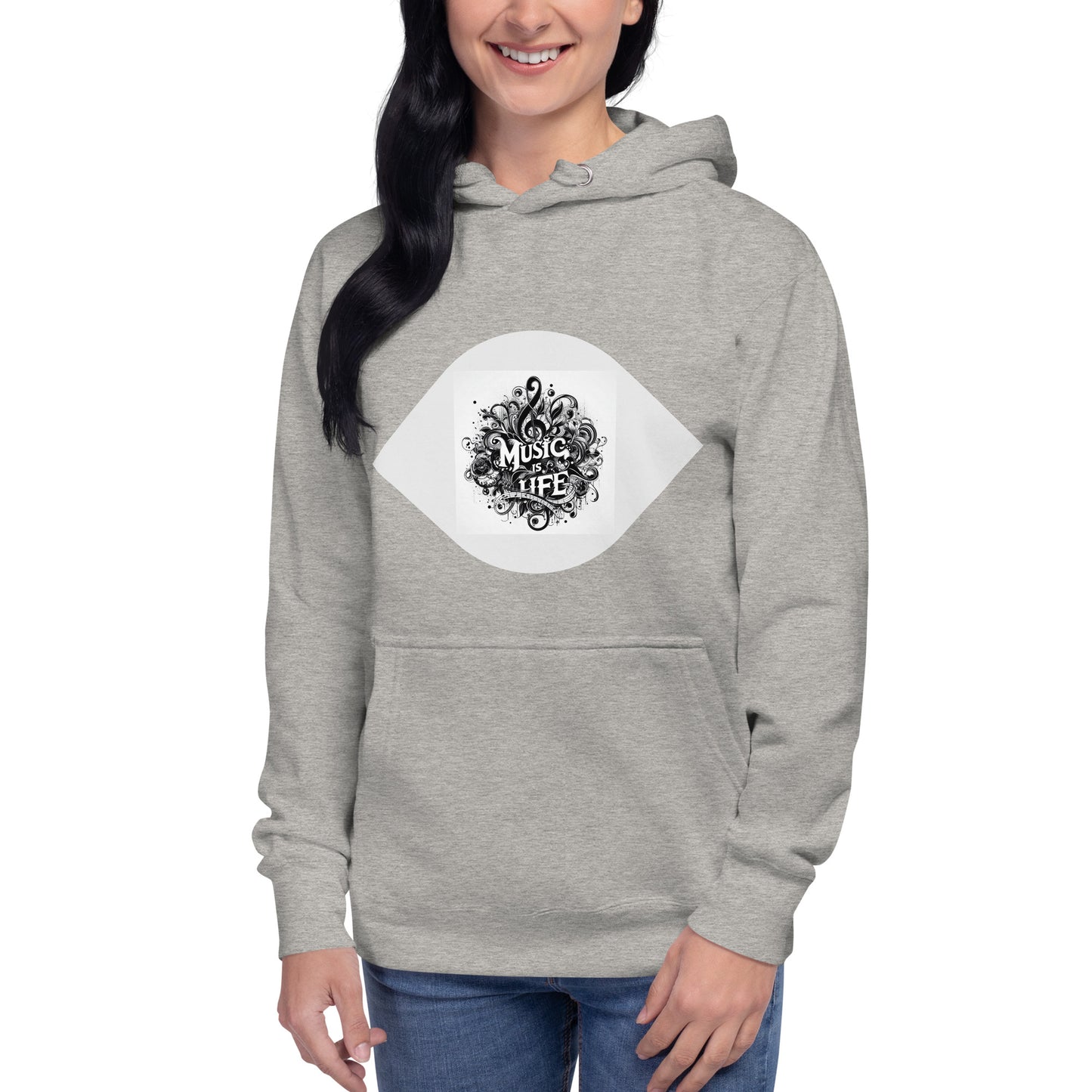 Unisex Premium-Hoodie/Kapuzenpullover | Cotton Heritage M2580 mit dem Motiv 'Music', Teil meiner 'Music is life'-Kollektion