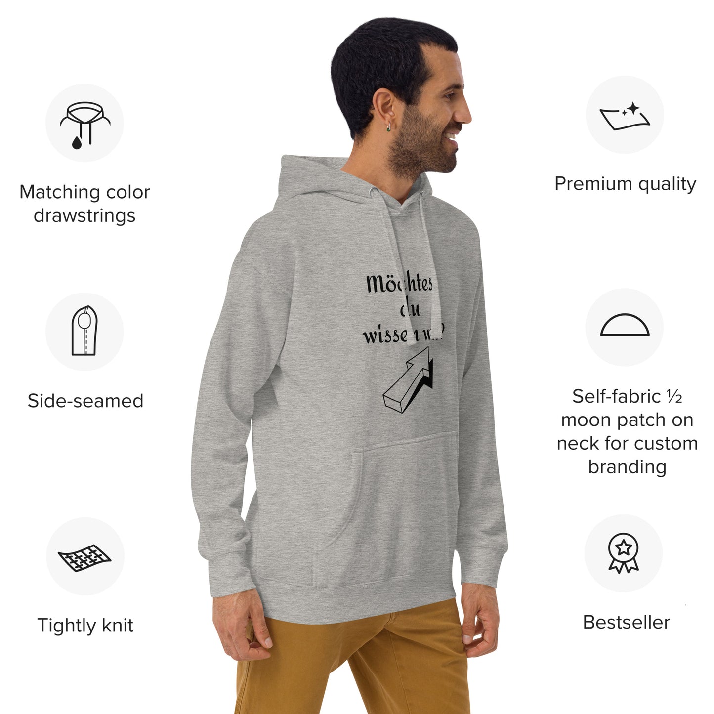 Unisex Premium-Hoodie | Cotton Heritage M2580 'Möchtest du wissen wie?'