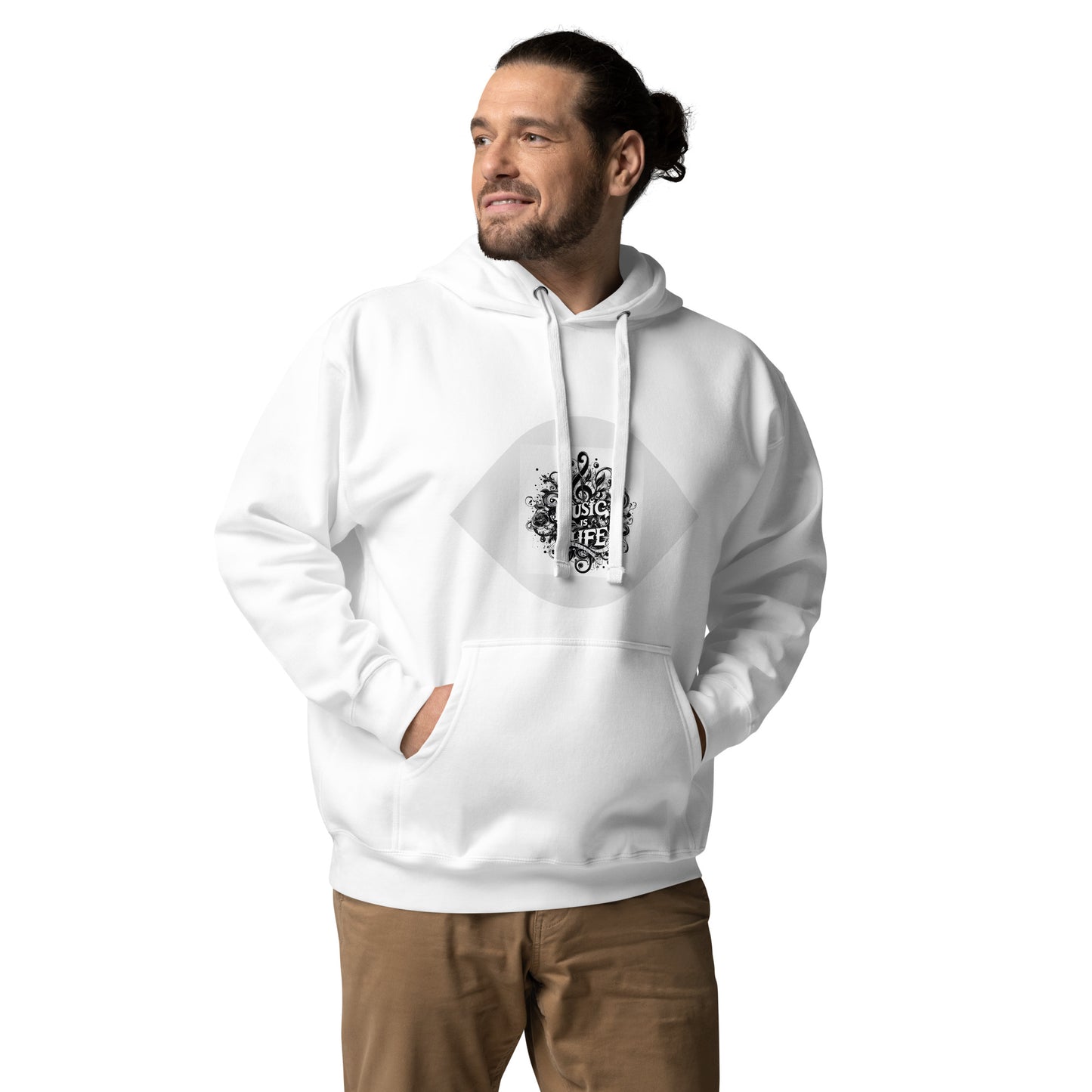 Unisex Premium-Hoodie/Kapuzenpullover | Cotton Heritage M2580 mit dem Motiv 'Music', Teil meiner 'Music is life'-Kollektion