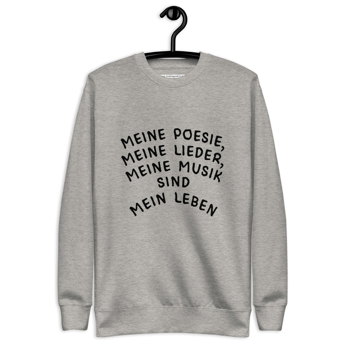 Ein klassischer Pullover mit Ripp-Rundhalsausschnitt, langen Ärmeln mit Bündchen und flachem Saum. Kann alleine oder kombiniert getragen werden, für einen modernen Streetwear-Look. Weiches Vlies-Innenfutter und komfortable Passform. Es wird garantiert dein neuer Lieblingspullover! 'Meine Poesie'