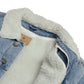 Unisex  Sherpa Jeansjacke mit dem Motiv 'Universum'