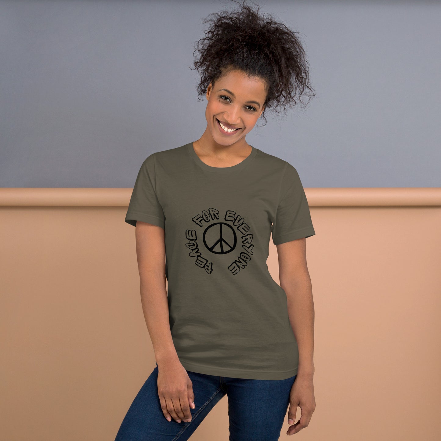 Essenzielles Unisex T-Shirt | Bella + Canvas 3001 'Peace for everyone'