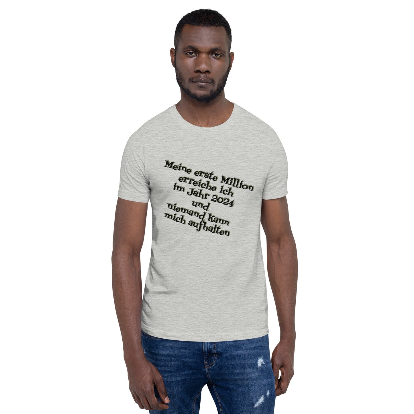 Essenzielles Unisex T-Shirt | Bella + Canvas 3001 'Meine erste Million'