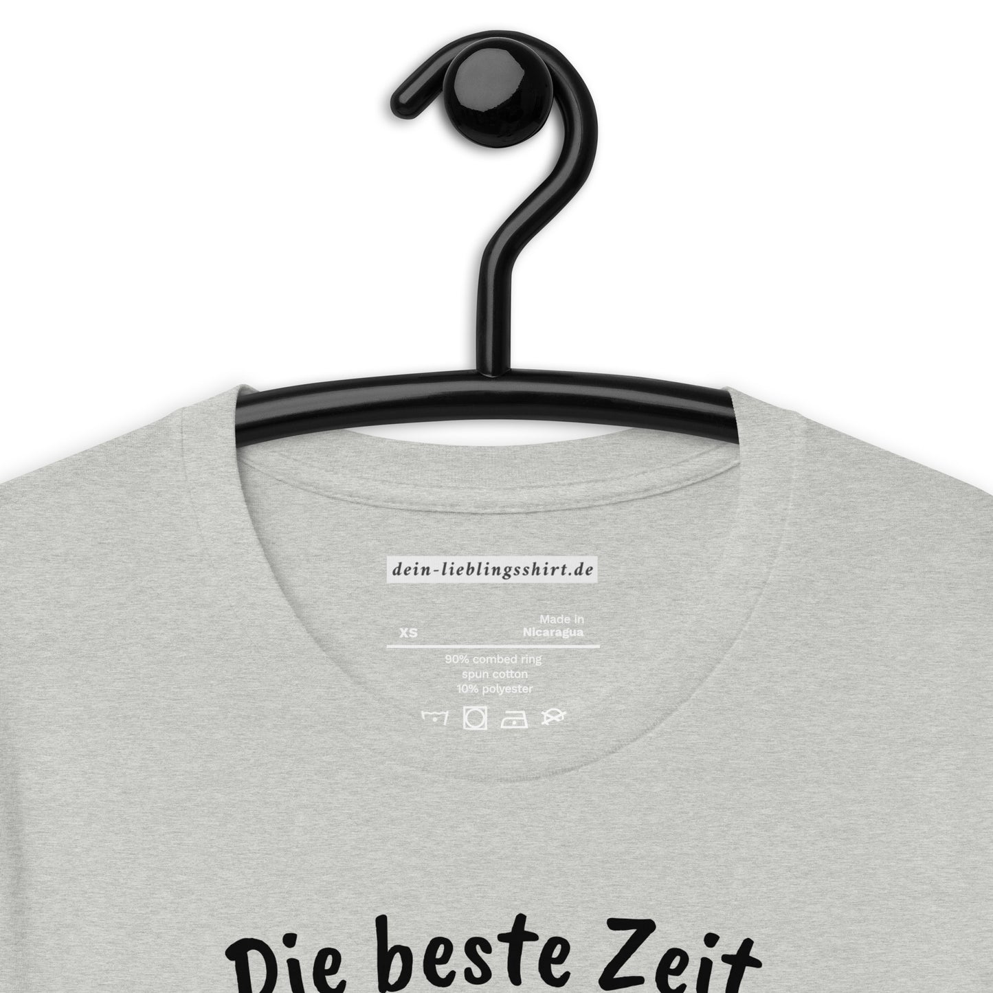 Essenzielles Unisex T-Shirt | Bella + Canvas 3001 'Die beste Zeit zu handeln'