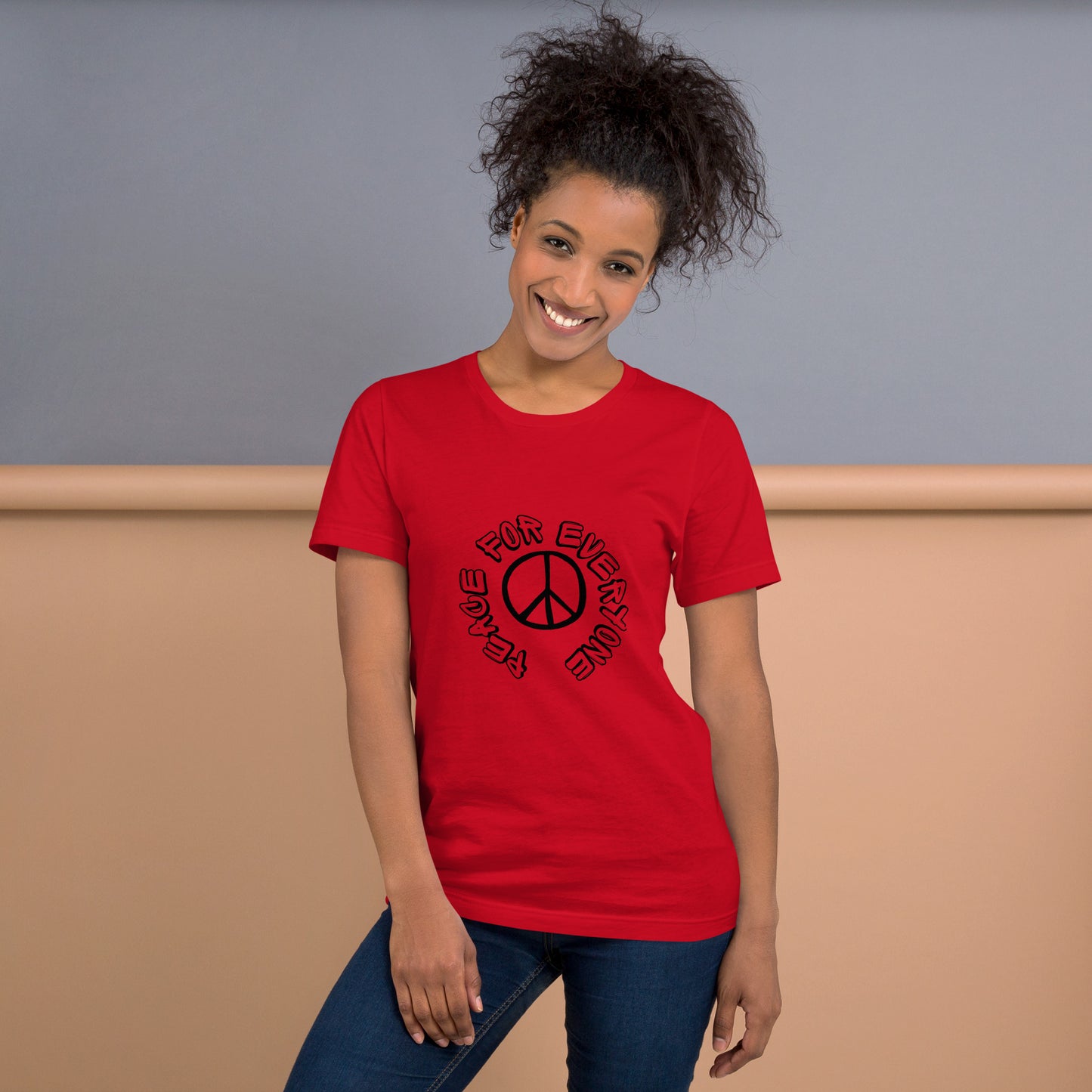 Essenzielles Unisex T-Shirt | Bella + Canvas 3001 'Peace for everyone'