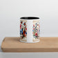 Tasse mit farbiger Innenseite 'Music is life', Teil meiner 'Music is life'-Kollektion