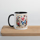 Tasse mit farbiger Innenseite 'Music is life', Teil meiner 'Music is life'-Kollektion