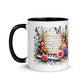 Tasse mit farbiger Innenseite 'Music is life', Teil meiner 'Music is life'-Kollektion