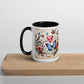 Tasse mit farbiger Innenseite 'Music is life', Teil meiner 'Music is life'-Kollektion