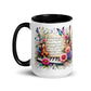 Tasse mit farbiger Innenseite 'Music is life', Teil meiner 'Music is life'-Kollektion