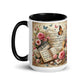 Tasse mit farbiger Innenseite 'Music is life', Teil meiner 'Music is life'-Kollektion