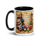 Tasse mit farbiger Innenseite 'Music is life', Teil meiner 'Music is life'-Kollektion