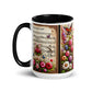 Tasse mit farbiger Innenseite 'Music is life', Teil meiner 'Music is life'-Kollektion