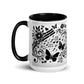 Tasse mit farbiger Innenseite 'Music is life', Teil meiner 'Music is life'-Kollektion