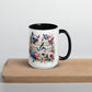 Tasse mit farbiger Innenseite 'Music is life', Teil meiner 'Music is life'-Kollektion