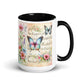 Tasse mit farbiger Innenseite 'Music is life', Teil meiner 'Music is life'-Kollektion